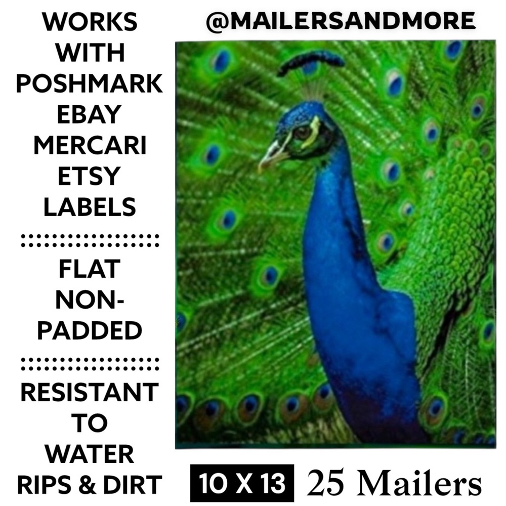 25 10X13 Poly Mailers Royal Peacock PRICE IS FIRM - Picture 3 of 13